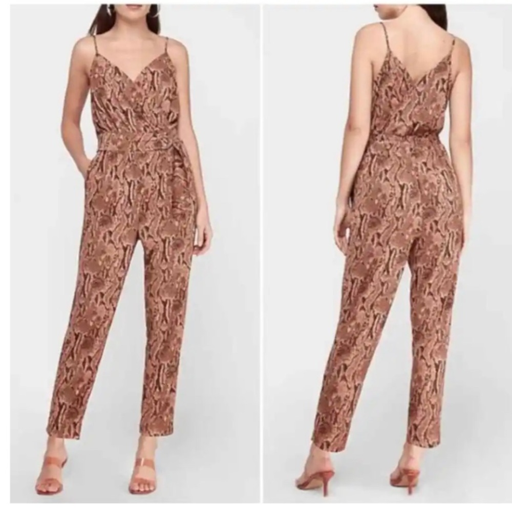 Sleeveless Jumpsuit Brown, Size X-S